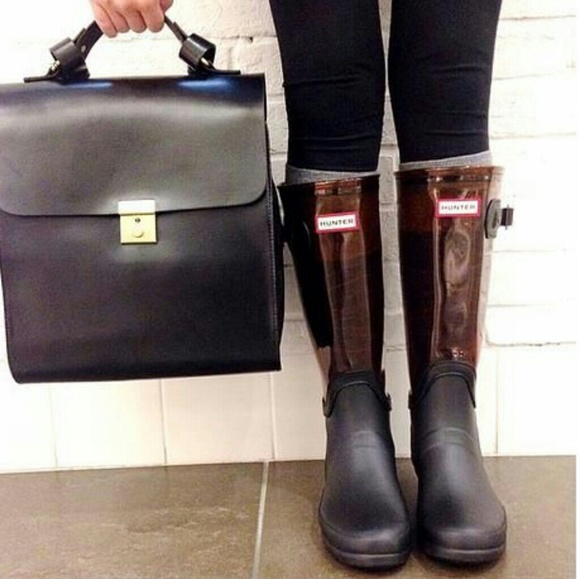 clear hunter rain boots